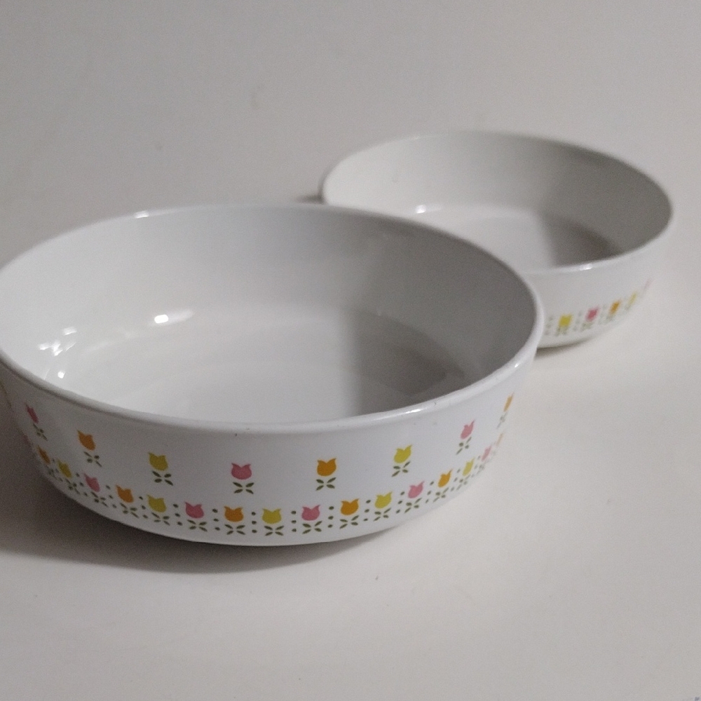 Vintage Corningware White Bowls